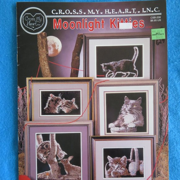 (2) Cross Stitch Patterns - Moonlight Kitties & Fabulous Felines - Picture 5 of 6